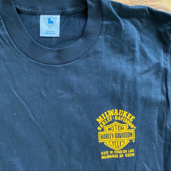 Vintage 1999 Harley Davidson Single Stitch Made In USA T-Shirt Size Medium - Picture 3 of 4